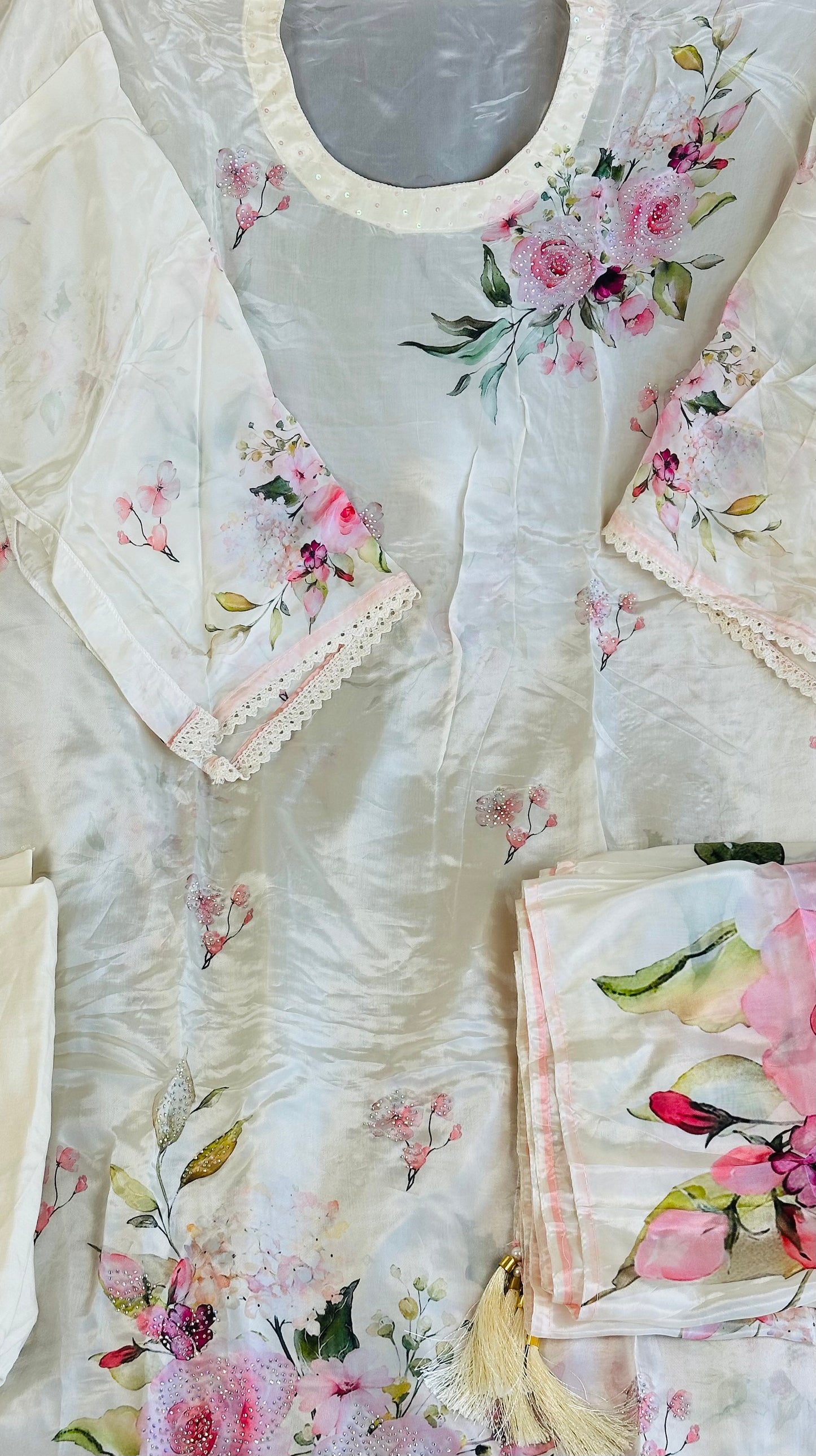Unstitched white suit, Code: U50