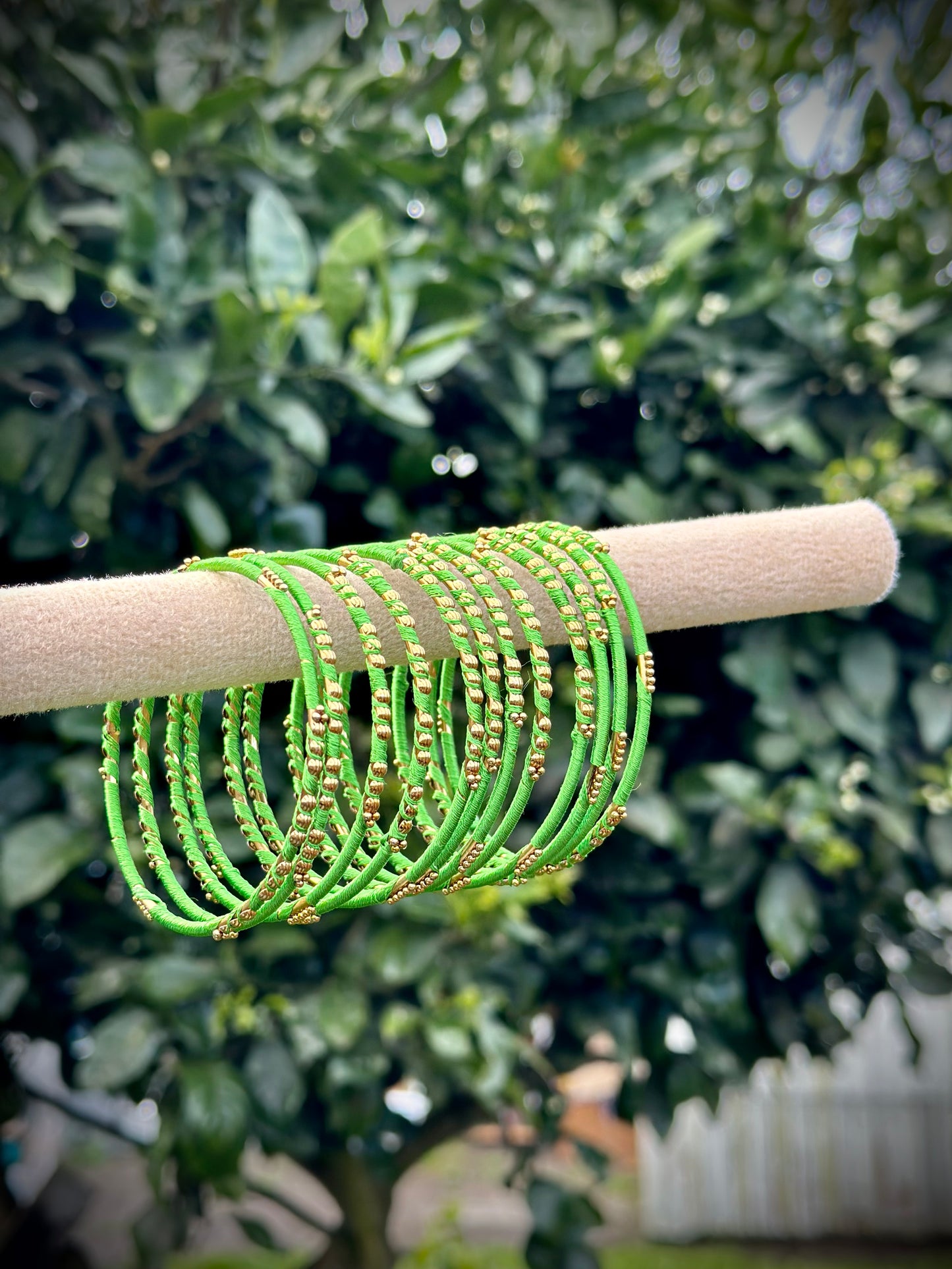 Parrot colour thread bangles