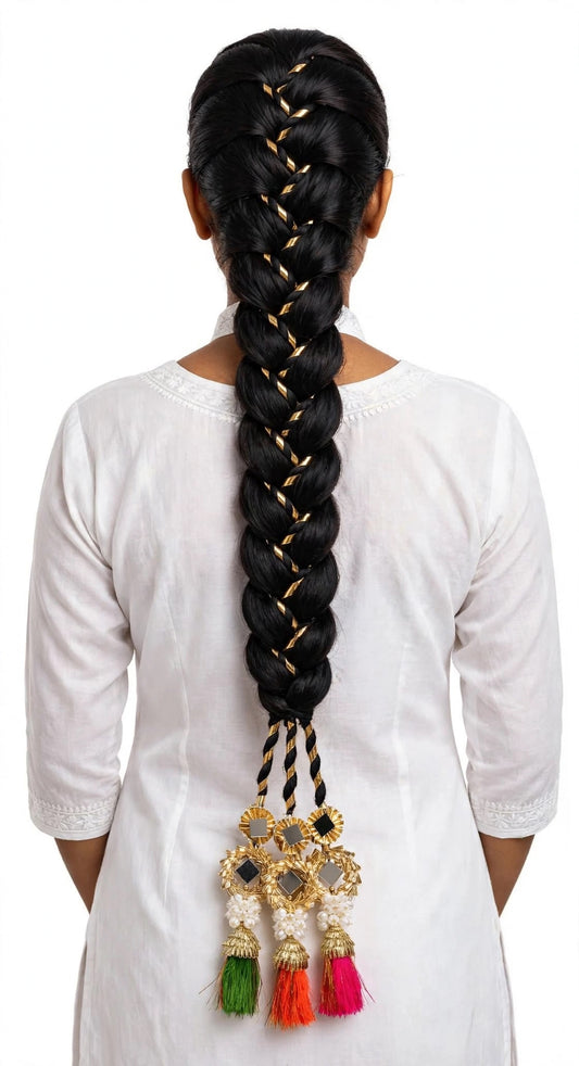 Heavy look multi colour paranda , ( Code: P21 )