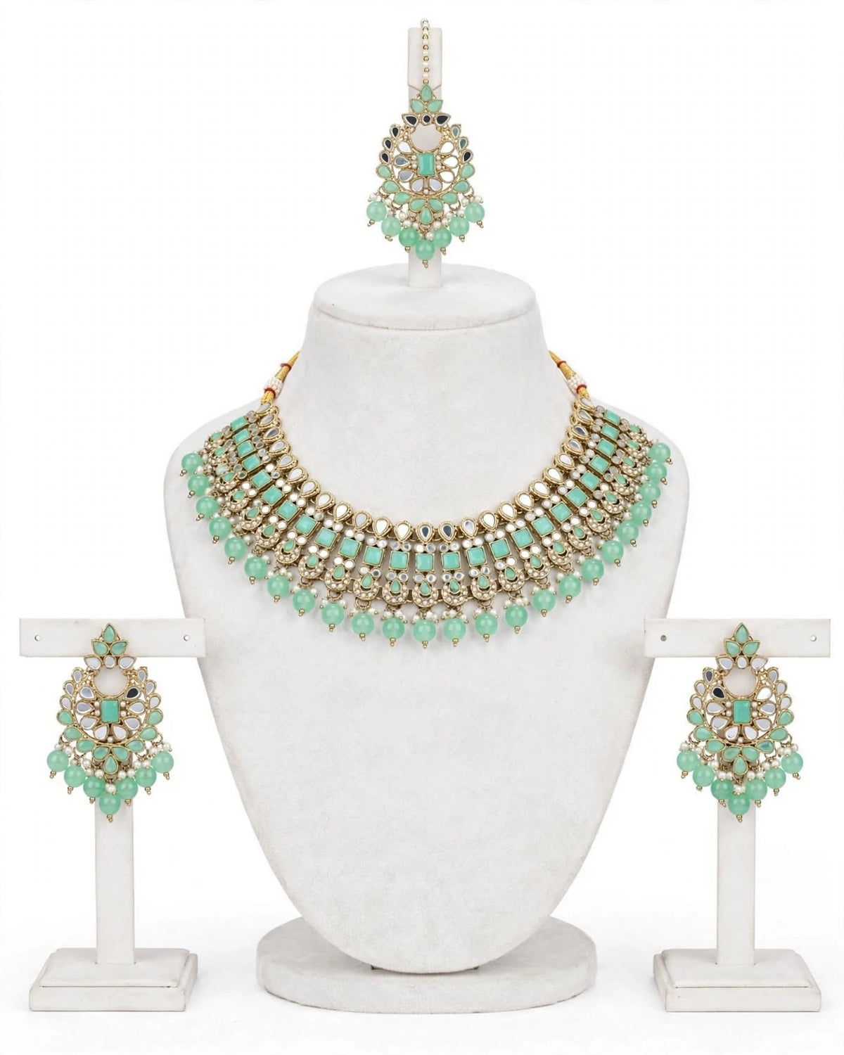 Pista colour choker / necklace set in mirror- n 61