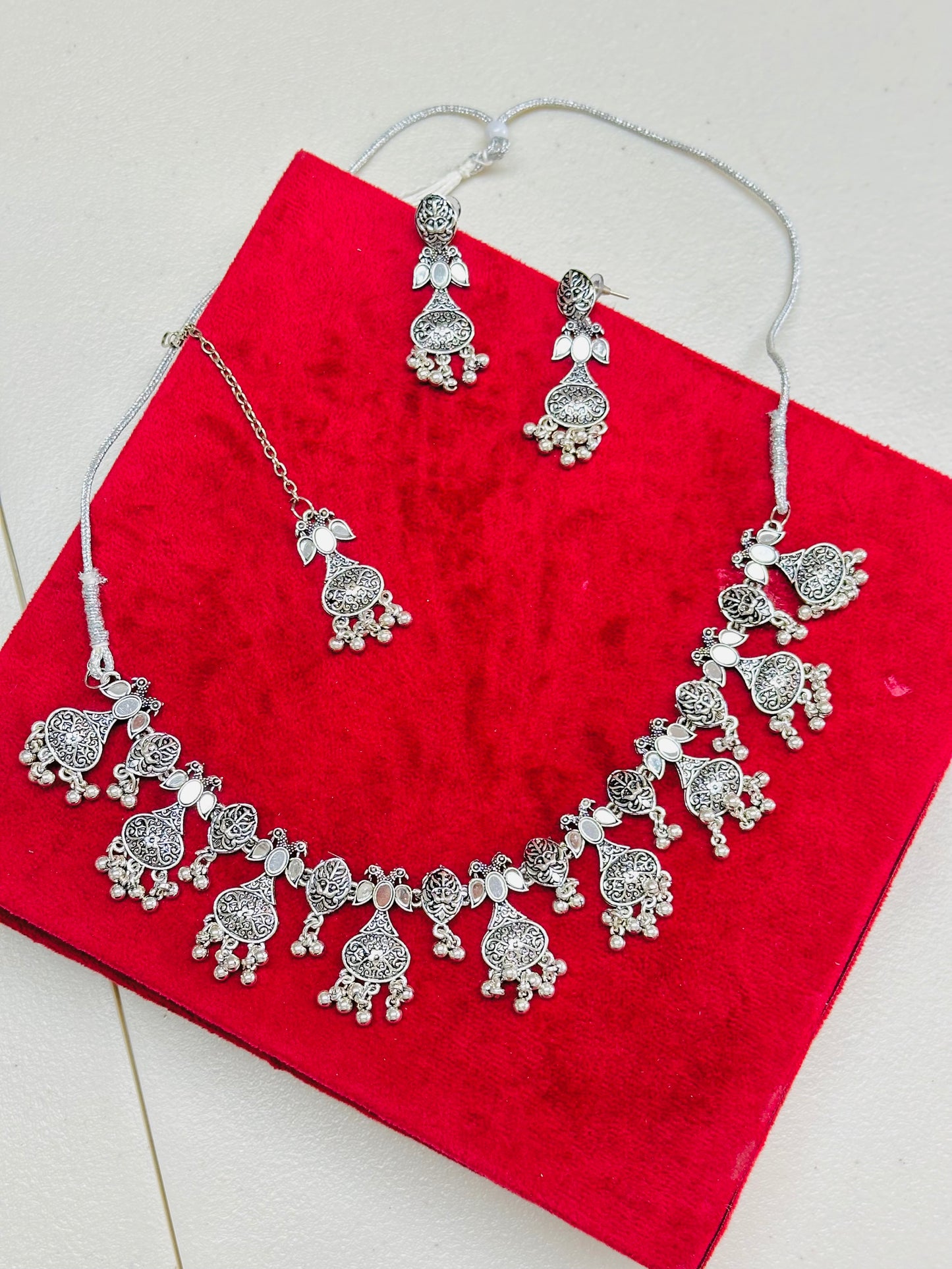 Oxidised Necklace set with earrings