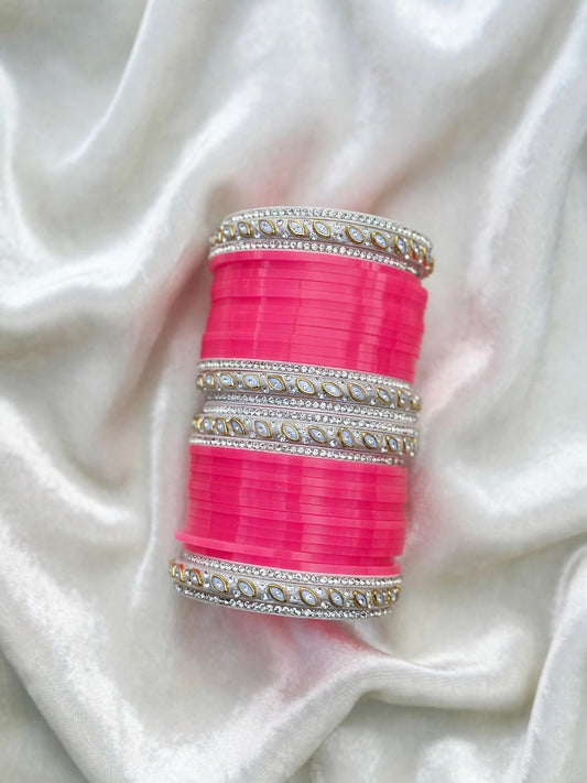 Baby / bright pink Chooda bangles