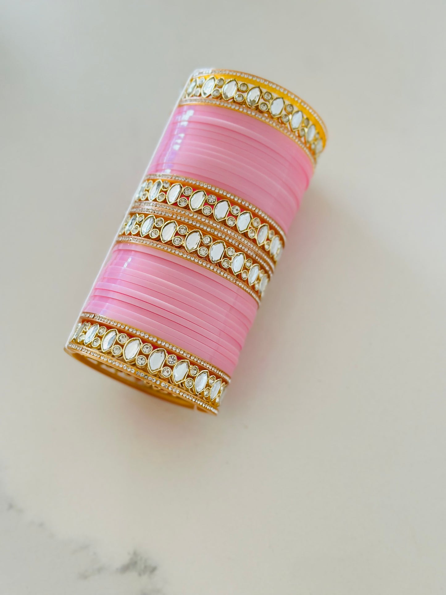Baby pink chooda set, ( Code: 8 )