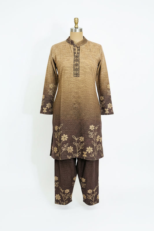 Krachi velvet co-ord set - Code: 167