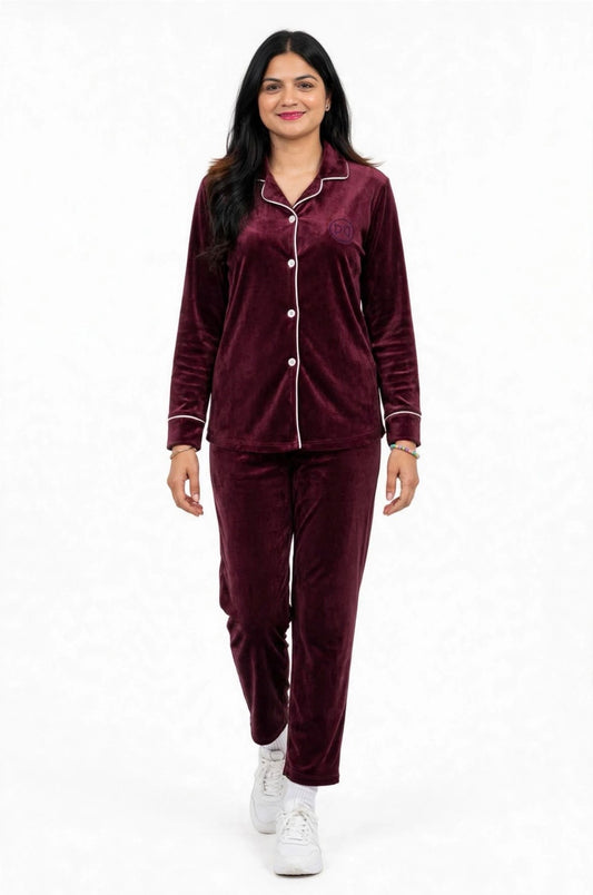 Velvet cord set (Free size 36-44)