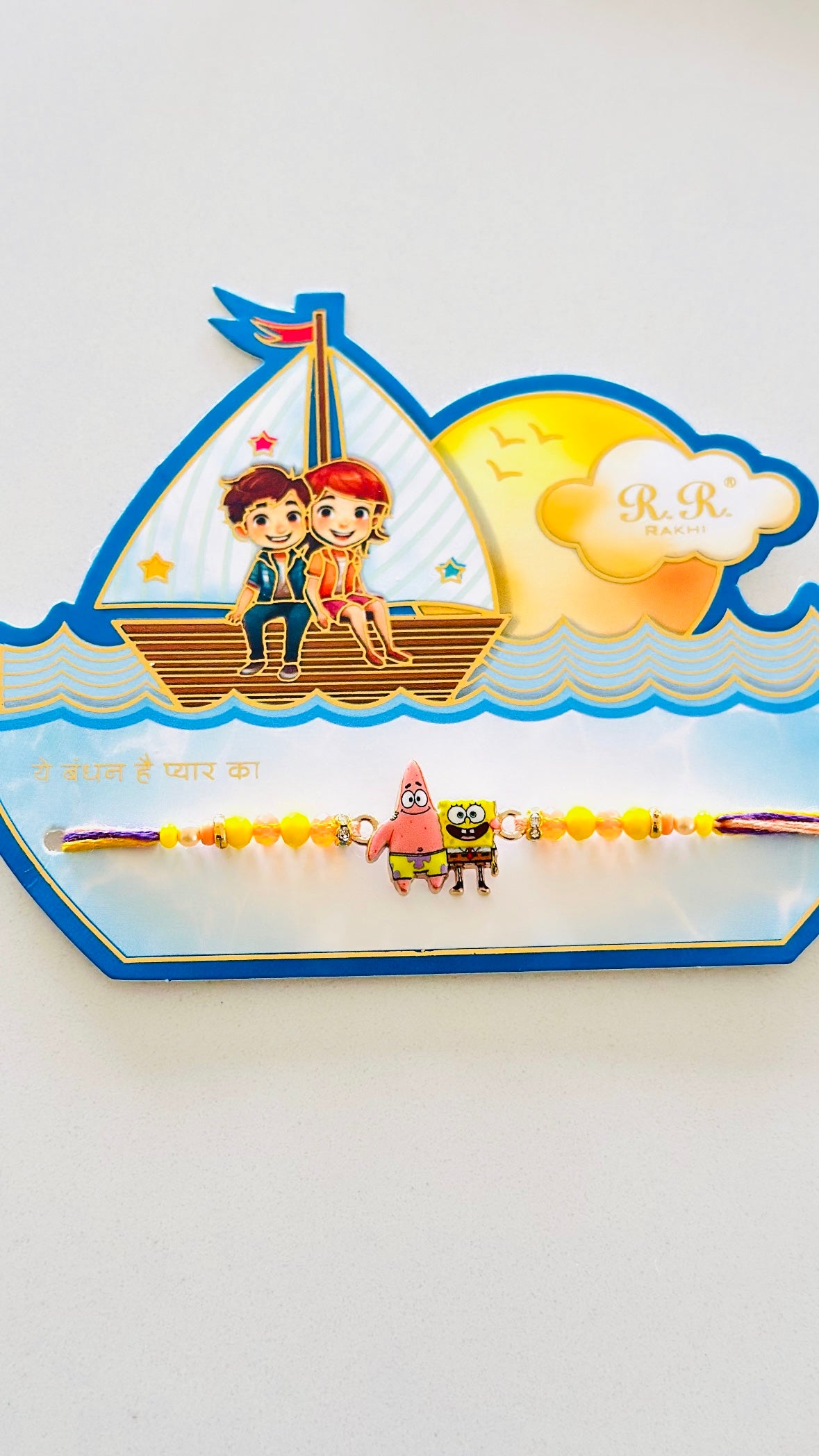 Kids Rakhi / Rakhdi packs - SpongeBob Patrick ( Code A80 )