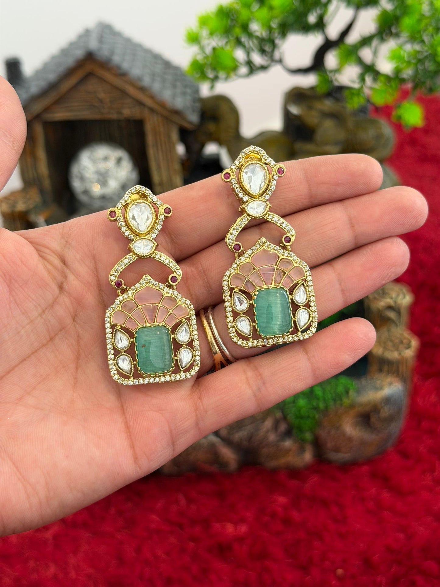 Moissanite earrings, Code: X15