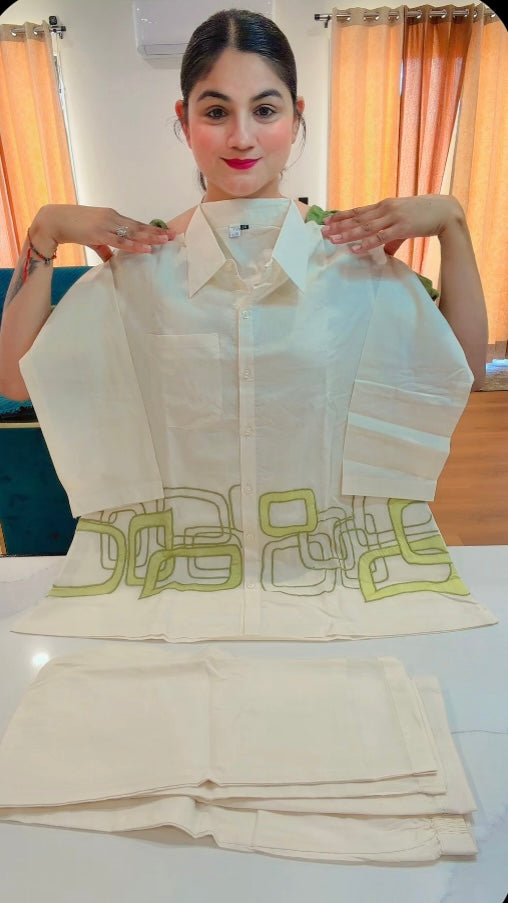 Off white Co-ord set, Code: RE10