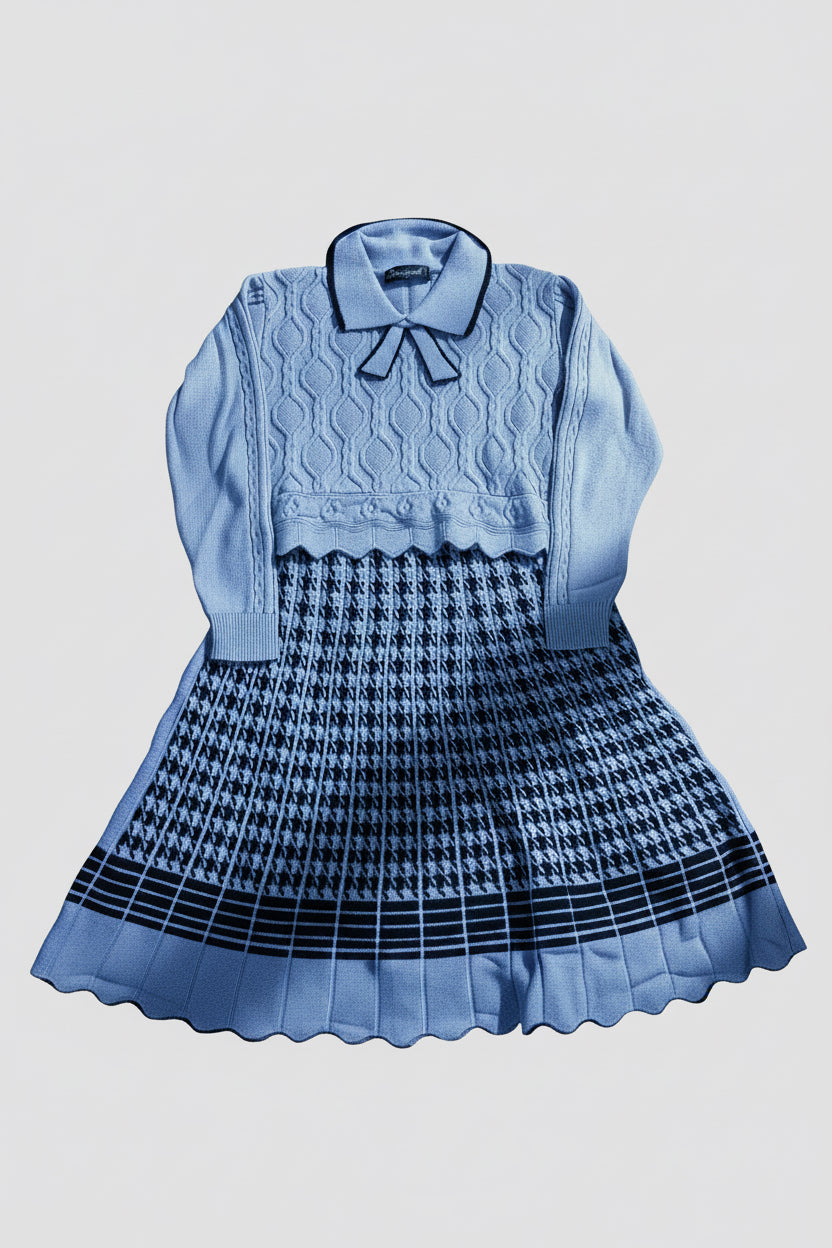 Woolen one piece dress in free size (fit 36-40), Code: 203