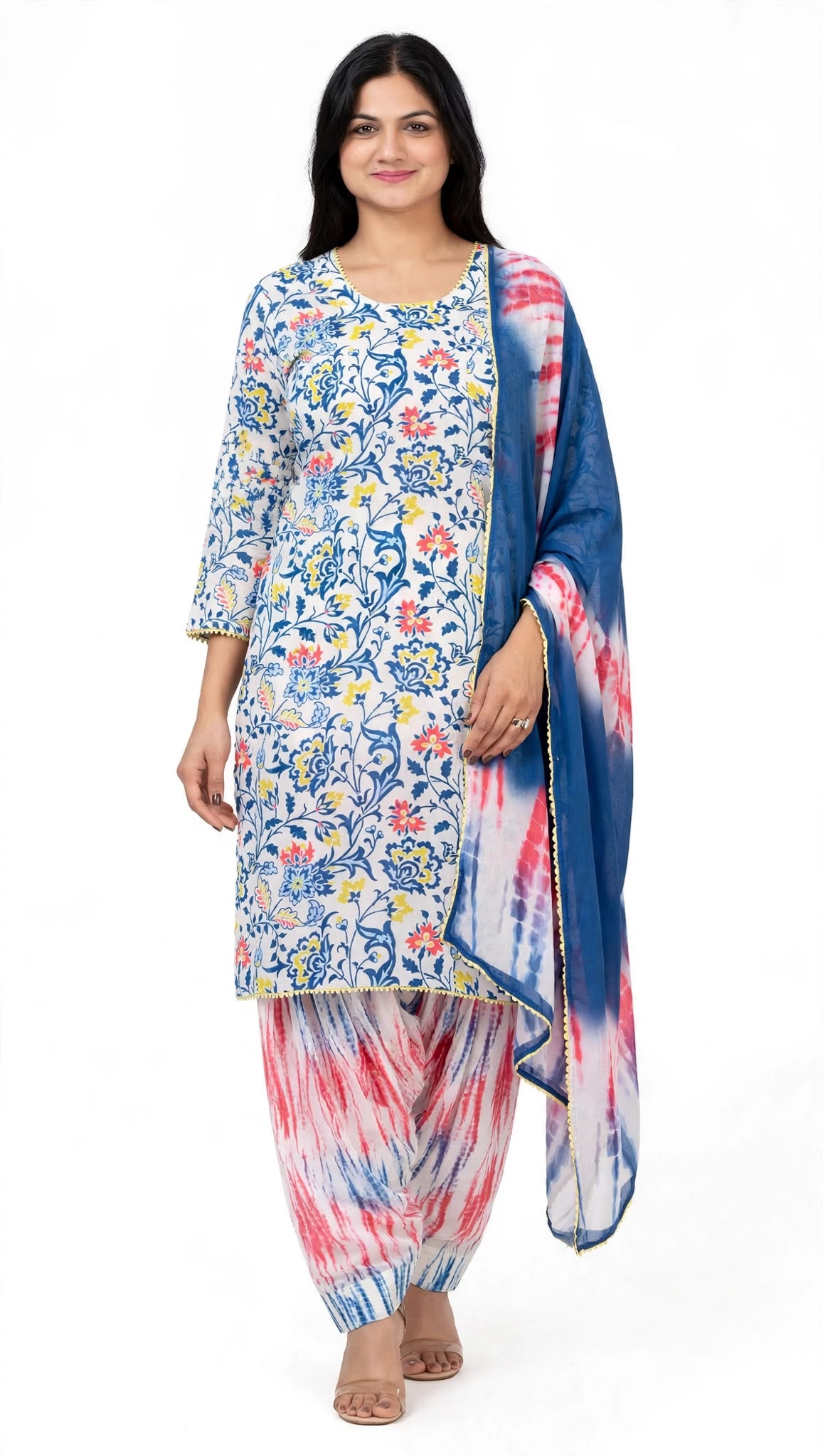 Georgette salvar suit, Code: