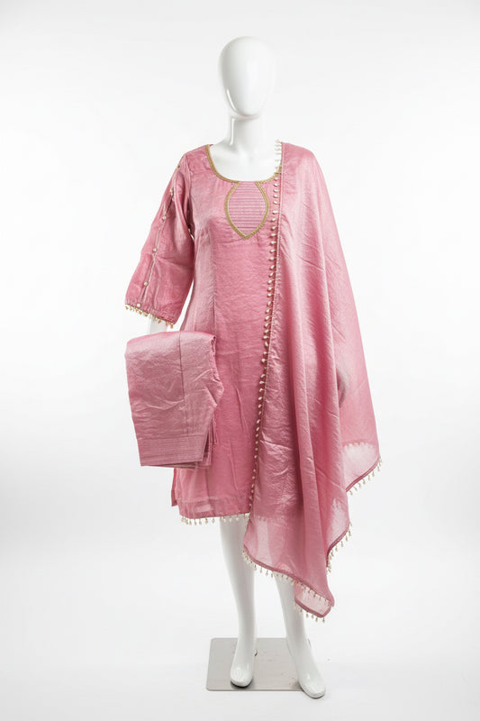 Salwar suit in light pink - Code 317
