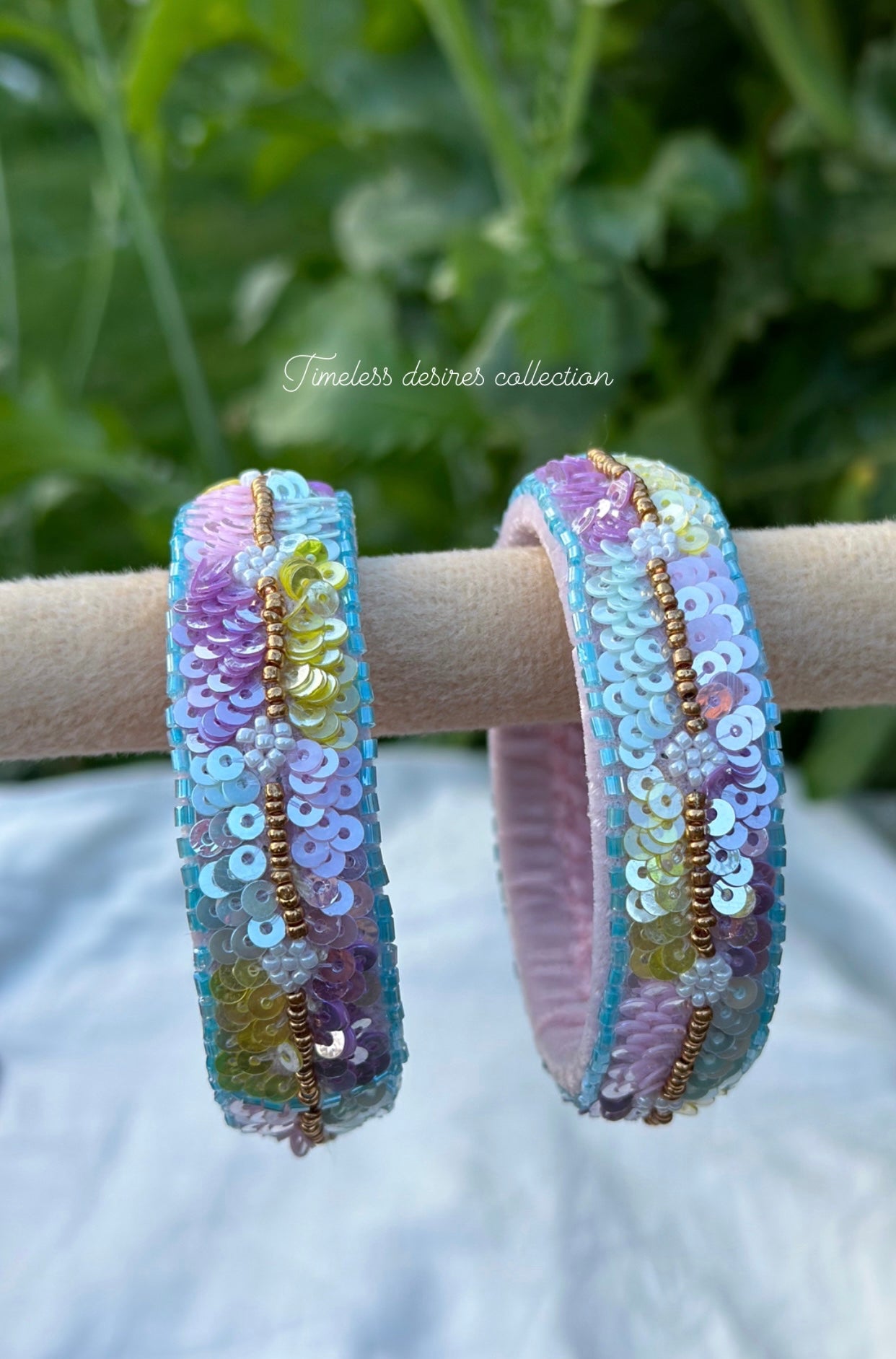 Multi coloured handmade soft bangles