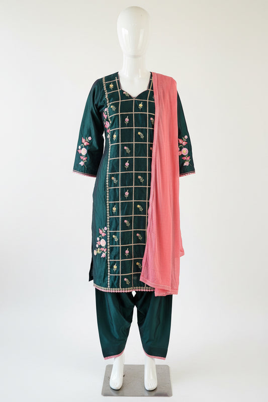 Pashmina silk suit - 223