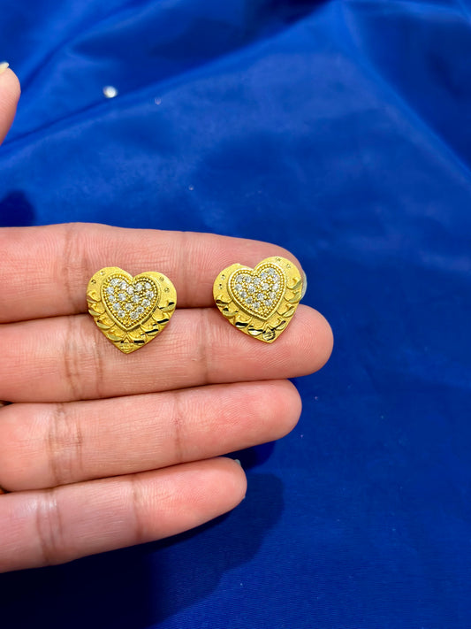 Gold Look Earrings, ( Code: 49 )