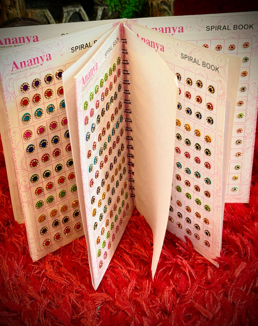 Multi bindi  book with stone border- x56