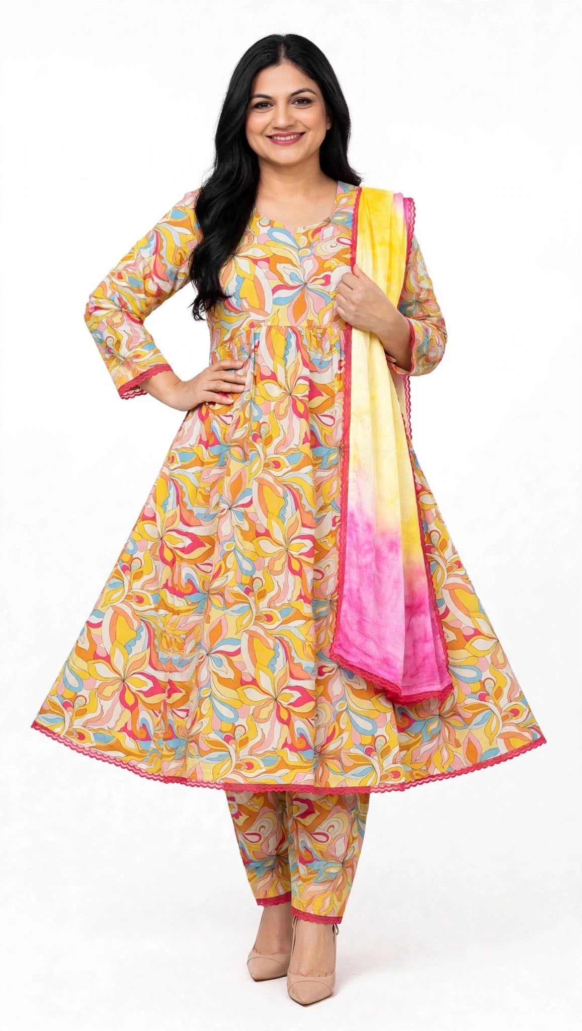 Georgette frock suit, Code: