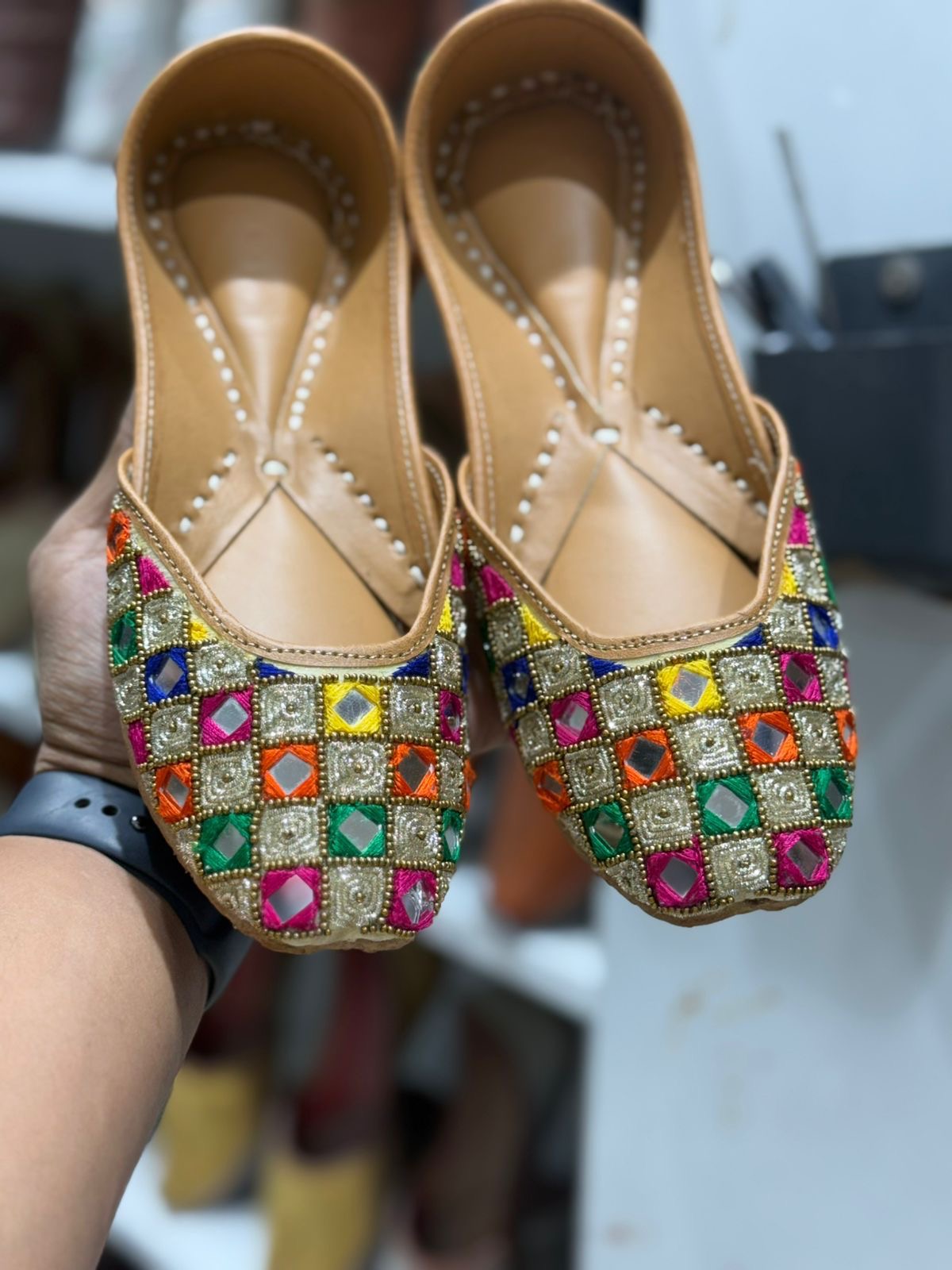 Punjabi jutti in multicolour, (Code: X05)