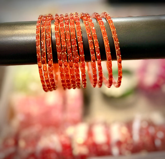 Rain drop glass bangles ( per dozen )