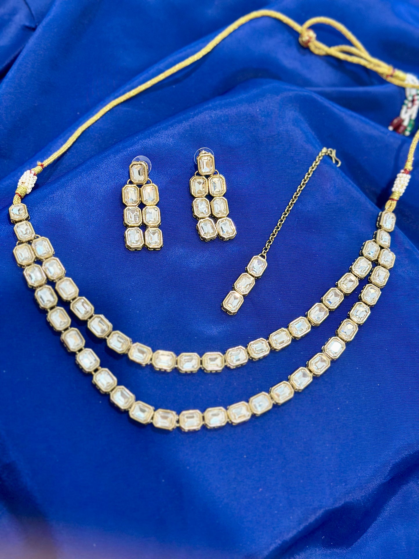 Necklace set with earrings , Colour: Golden, (Code: X23)
