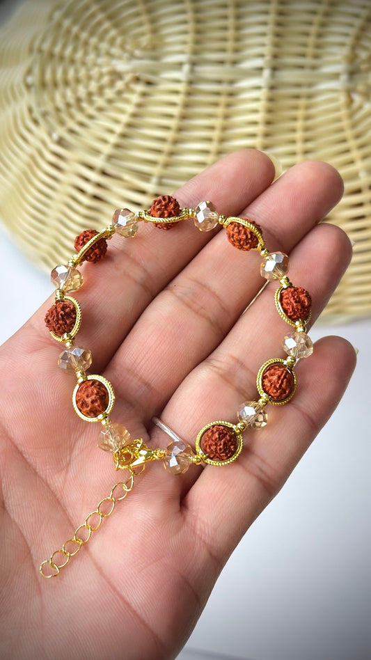 Rudraksha Rakhi / Rakhdi Bracelet for brother - Code A25