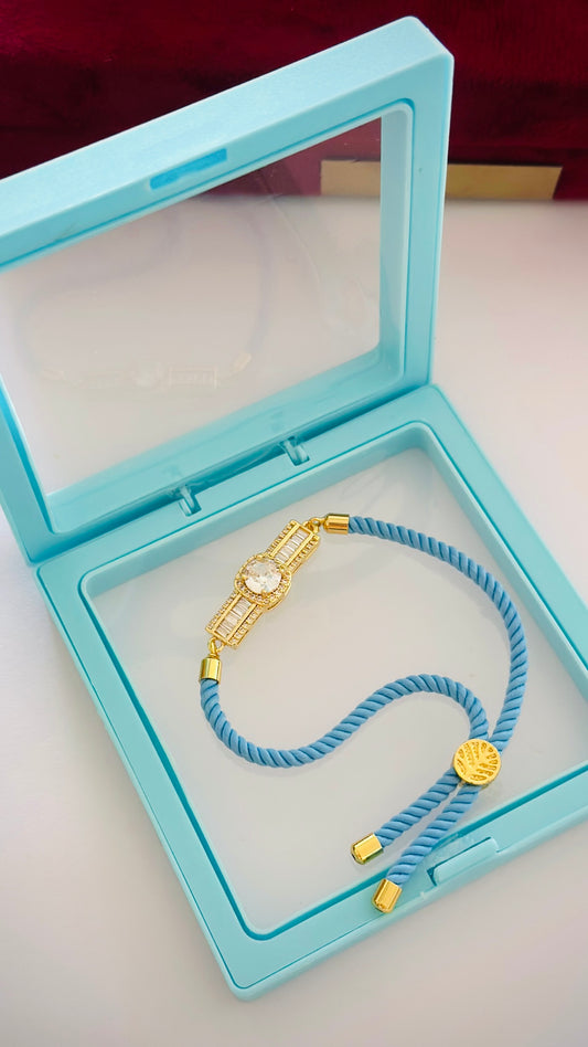 Premium Quality Rakhi / Rakhdi Box in American Diamond - Code A44