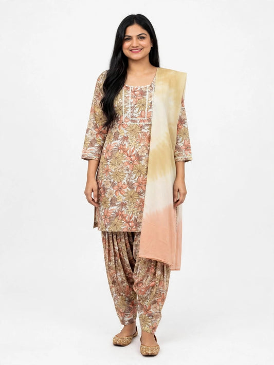 Cotton Printed Boutique Stitched Suit, Code: 223