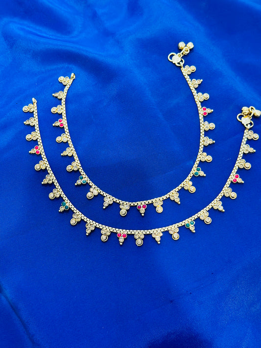Antiq anklets in multi colour - (Code:052)
