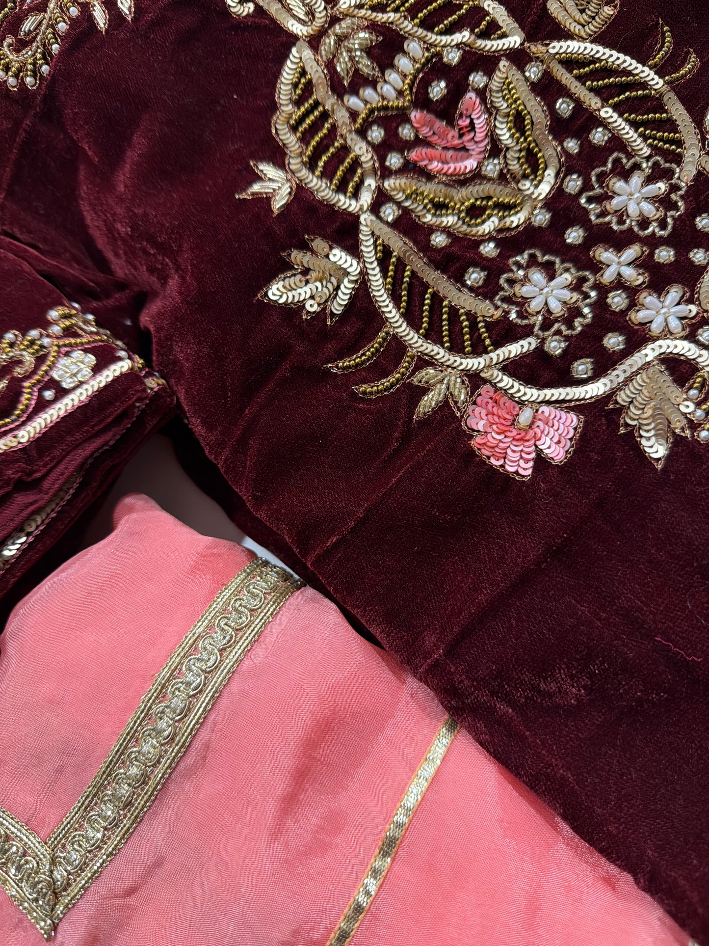 Velvet Handwork Suit - Code 242
