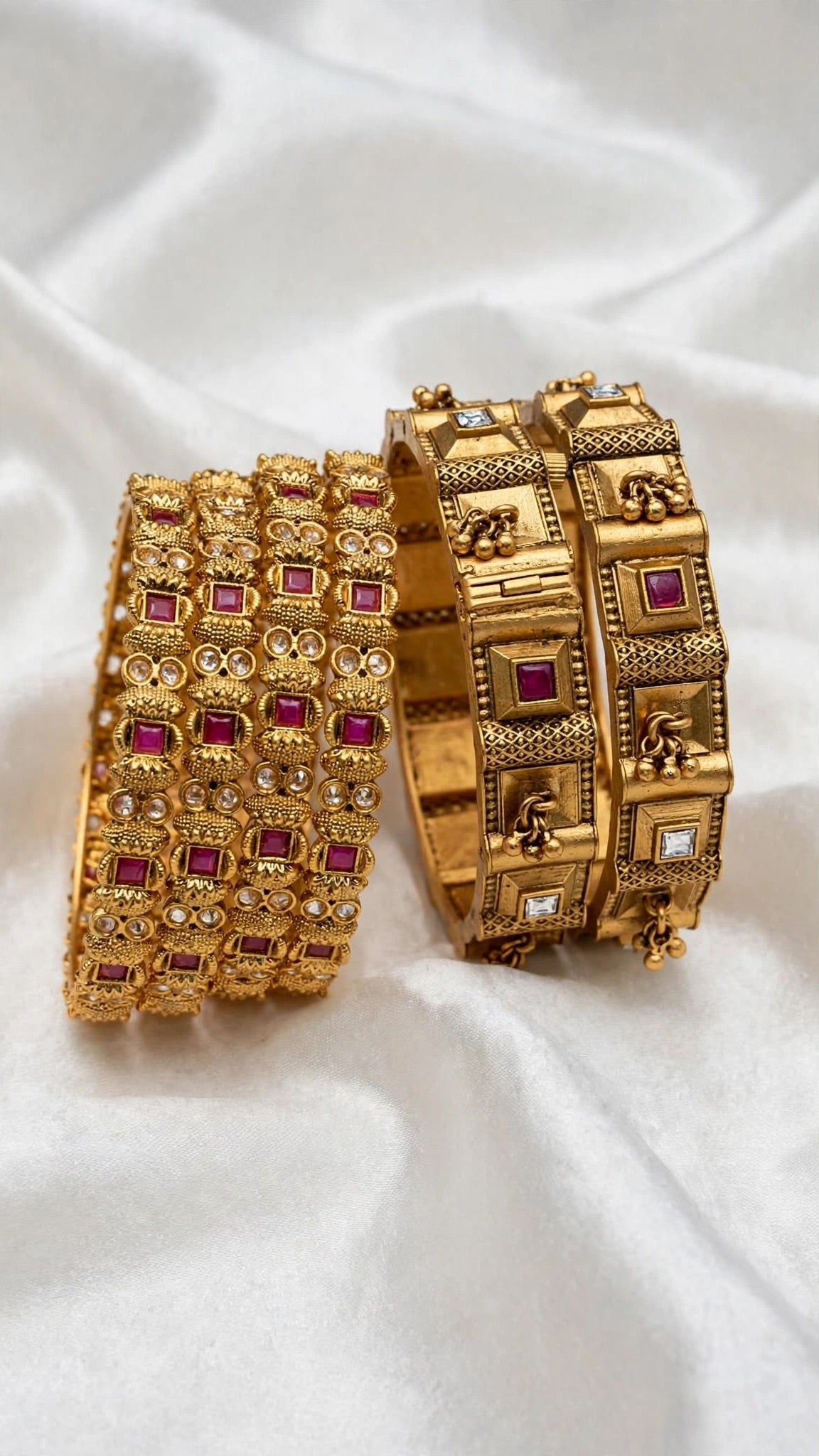 Gold Kade bangles - Size 2.4