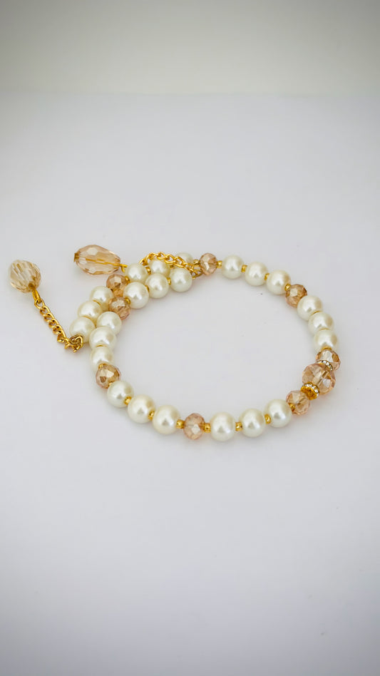 Golden Hanging Rakhi / Rakhdi Bracelets for sister or bhabi ( Adjustable in size )