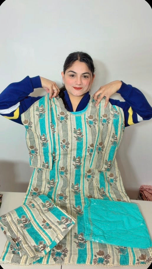Pashmina plazo suit - code 206