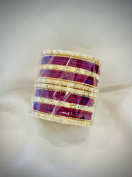 Bangle set - Colour: Maroon( Code: 001)