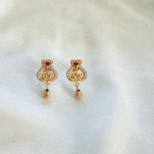 Gold Look Earrings, ( Code: 51)