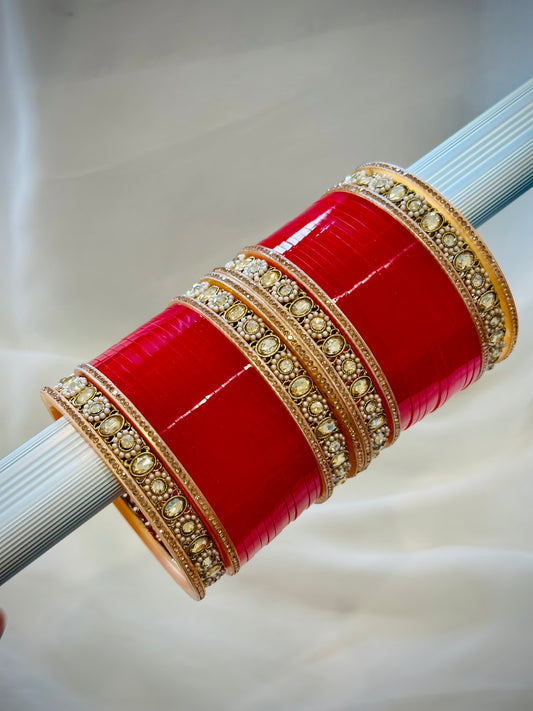 Chooda set - Colour : Red ( Code: 036 )