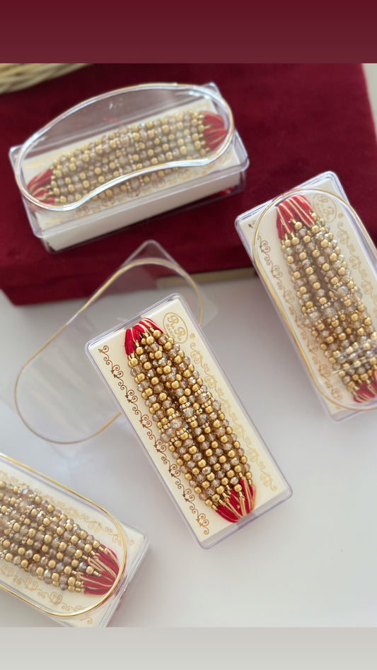 Golden Pearl Loaded Rakhi / Rakhdi Thread ( Per PC ) - Code A50