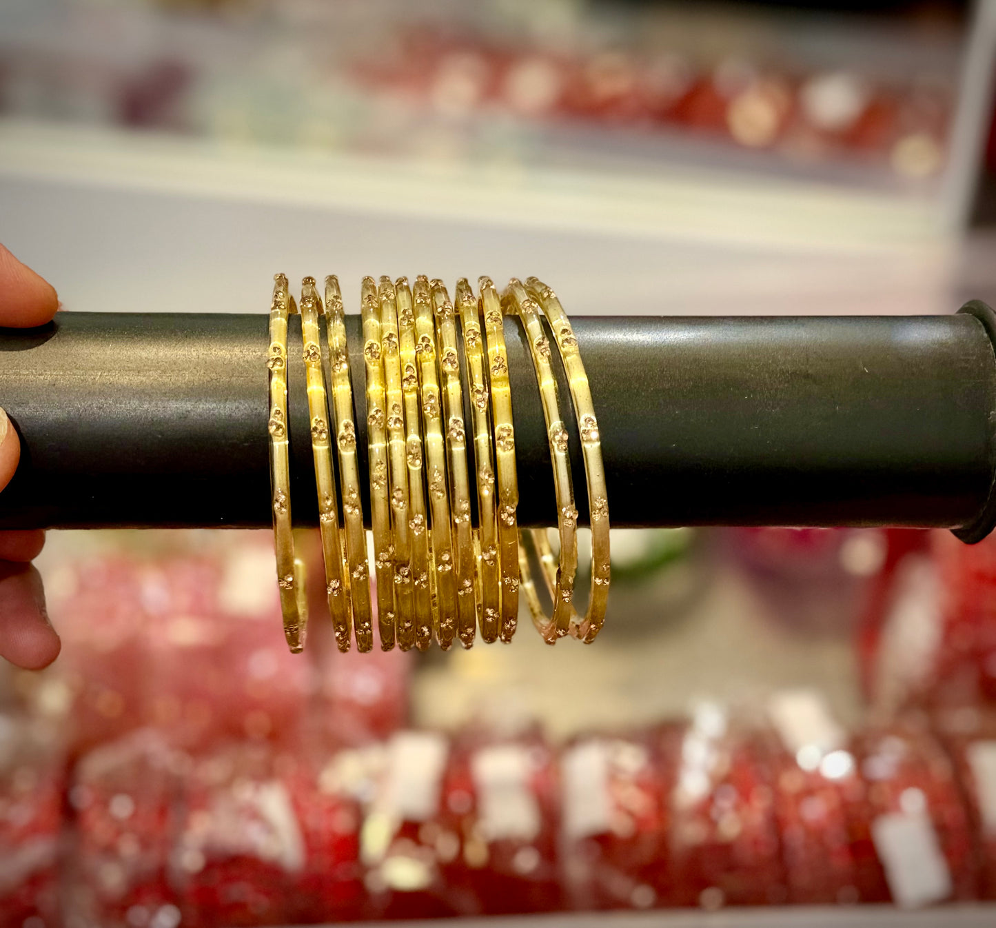 Rain drop glass bangles ( per dozen )