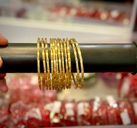 Rain drop glass bangles ( per dozen )