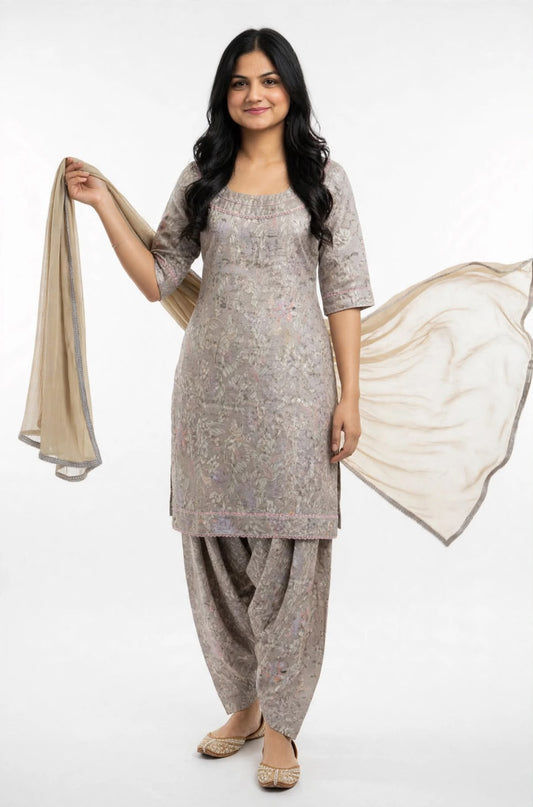 Farshi salwar suit in pastel cotton in premium quality - Code 296