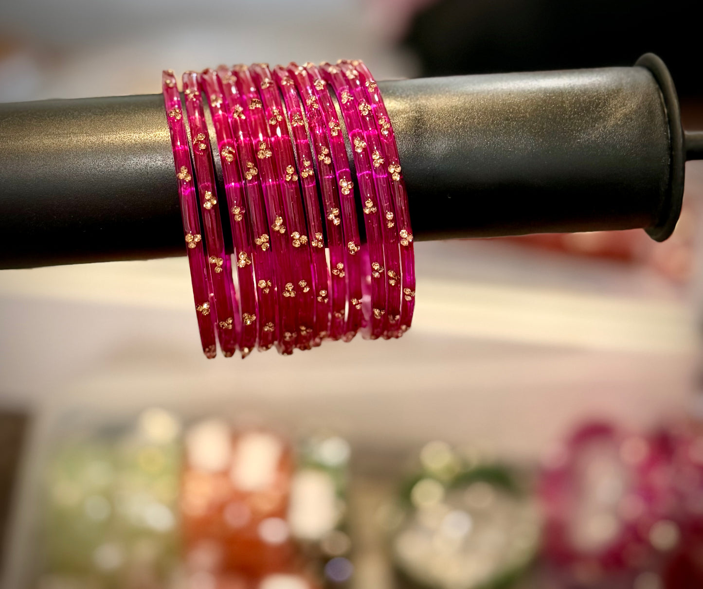 Rain drop glass bangles ( per dozen )
