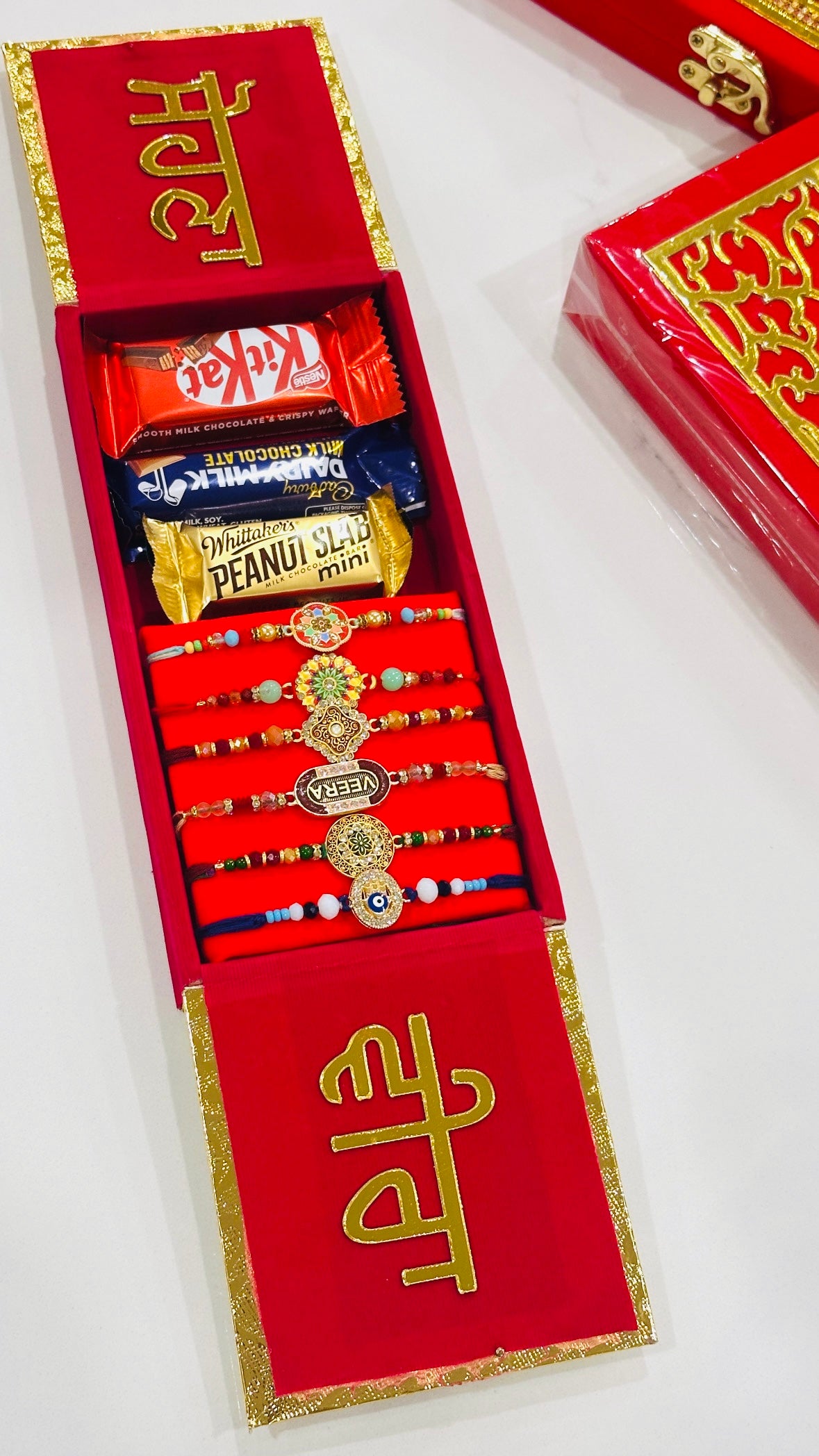 Family Rakhi Hamper bundle - With 6 Assorted Rakhdi + Chocolates