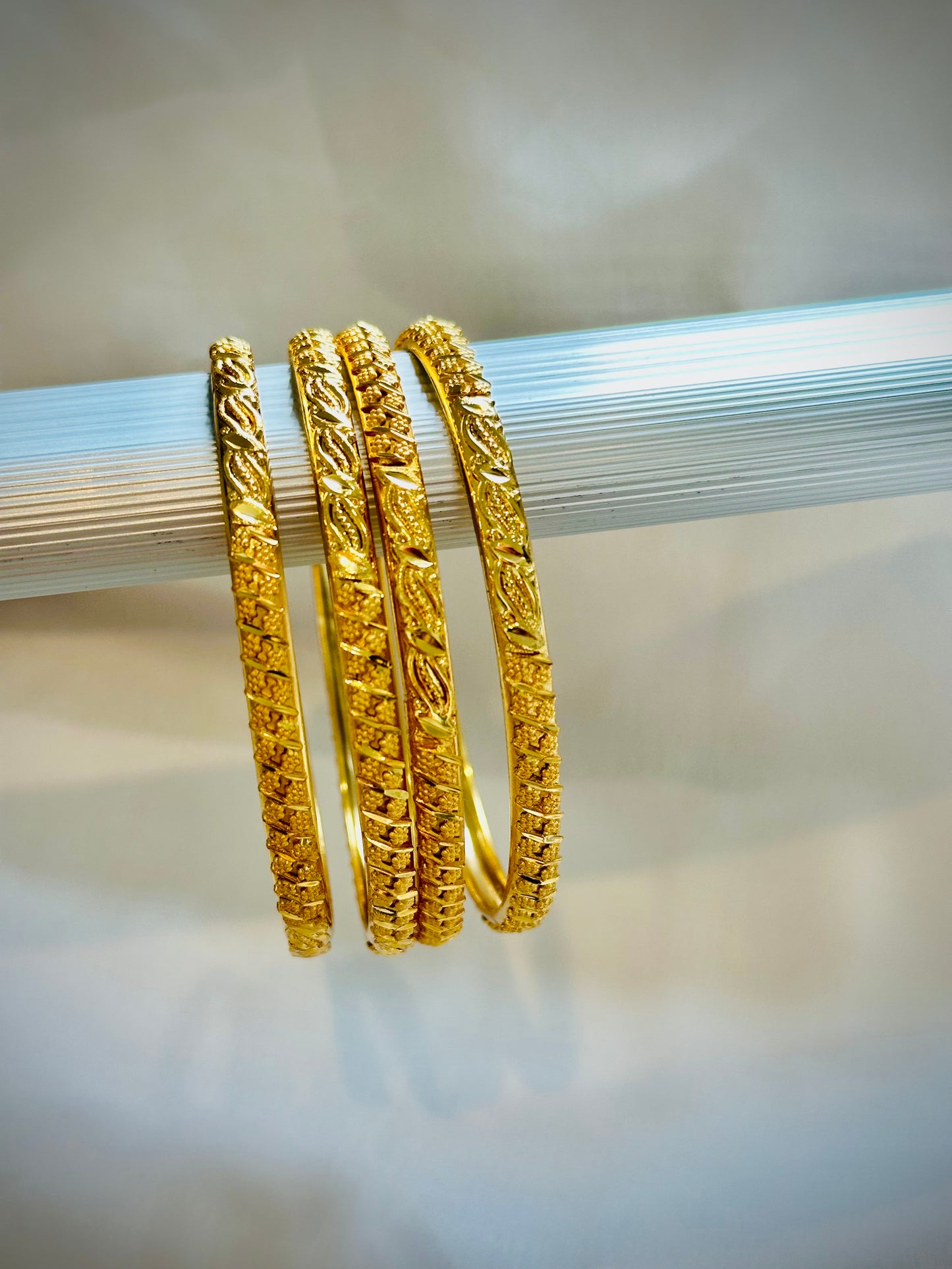 Gold Look Bangles set of 4- ( Code: 46 )