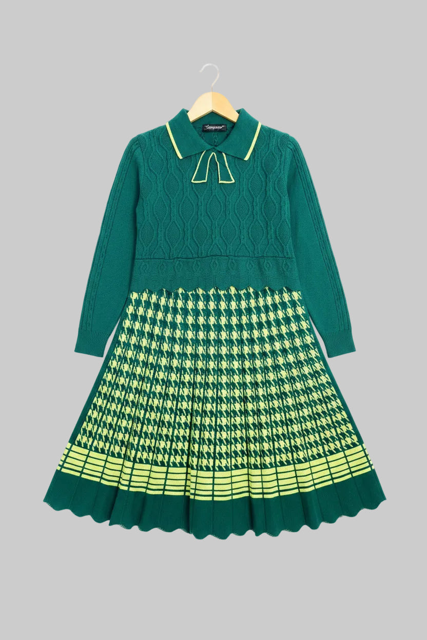 Woolen one piece dress in free size (fit 36-40), Code: 204