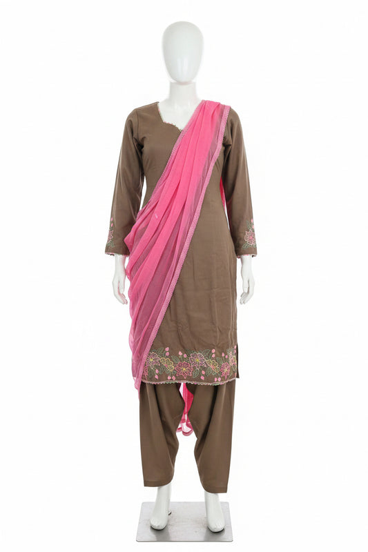 Pashmina work suit - code 228