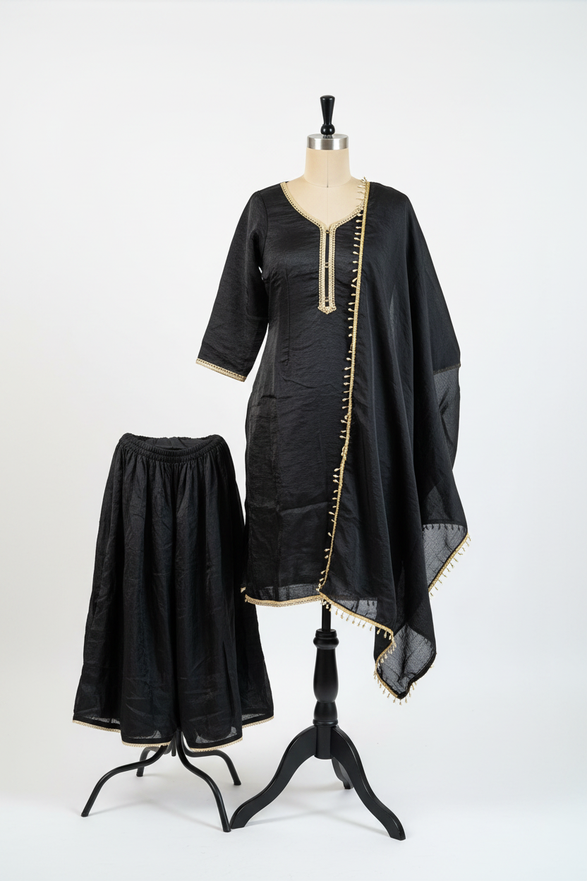 Sharara suits in colour black - Code 025
