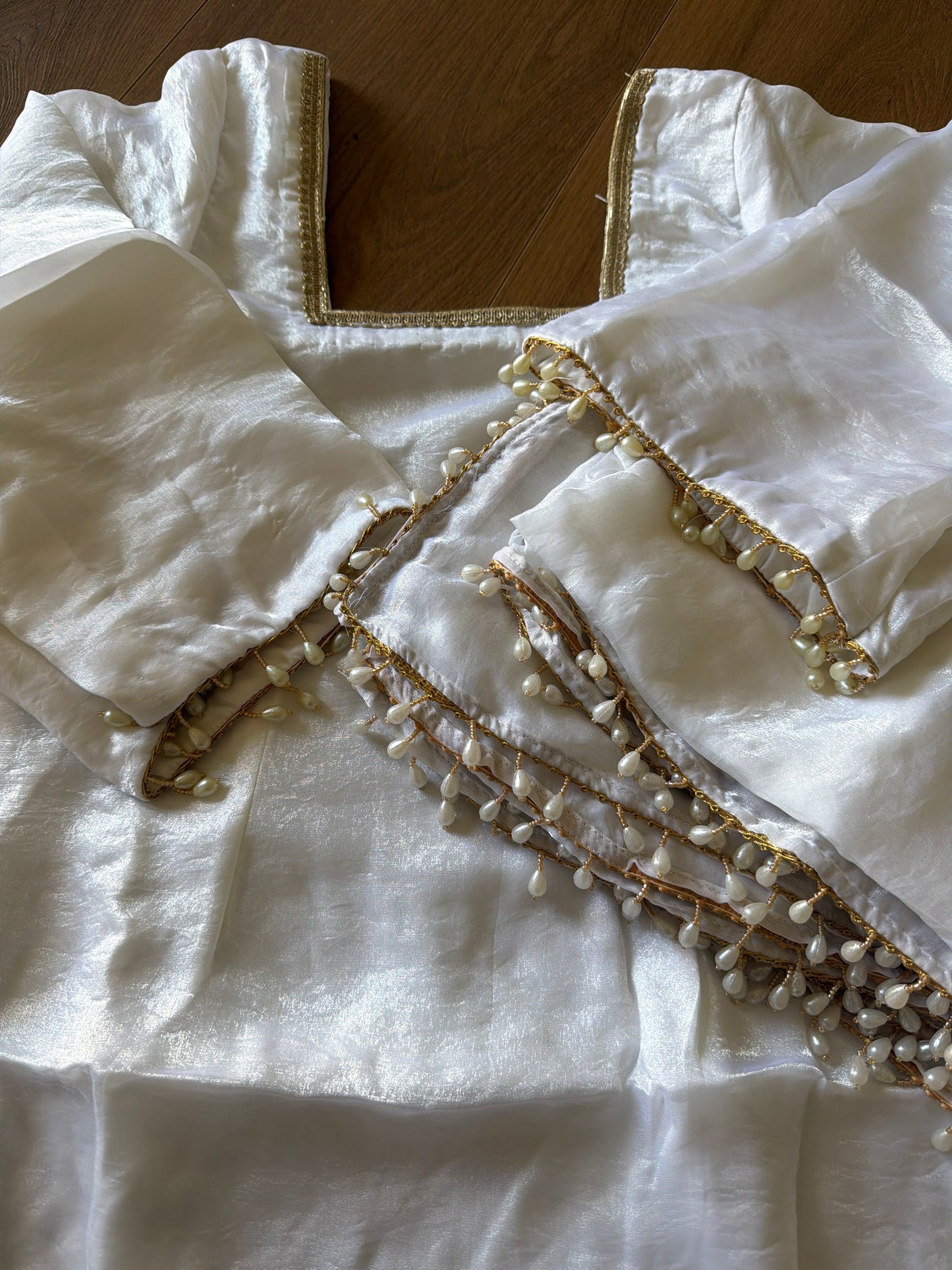 Sharara suit in colour white - Code 319