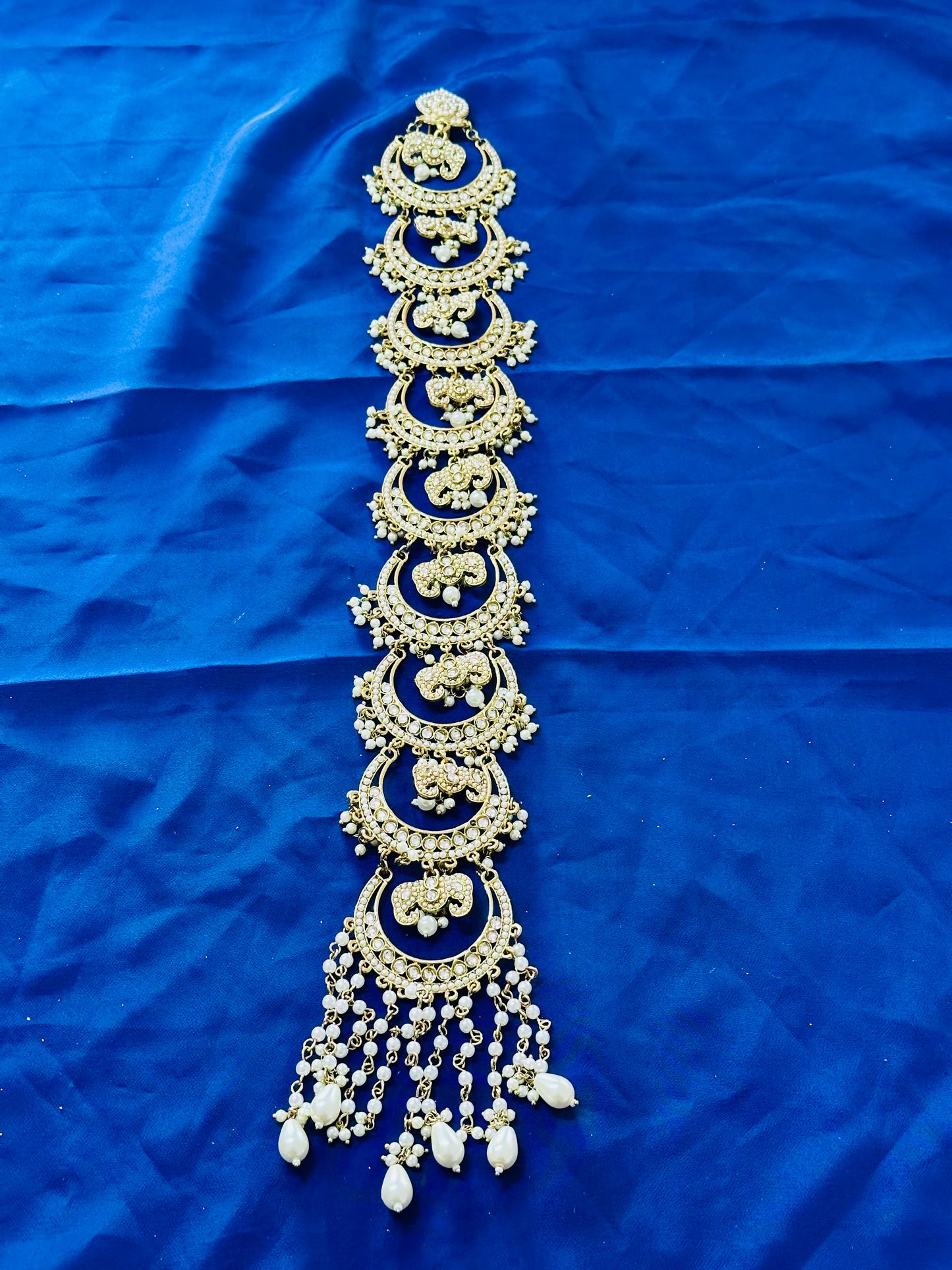 Gutt/Choti in kundan, Colour: Golden, (Code:017)