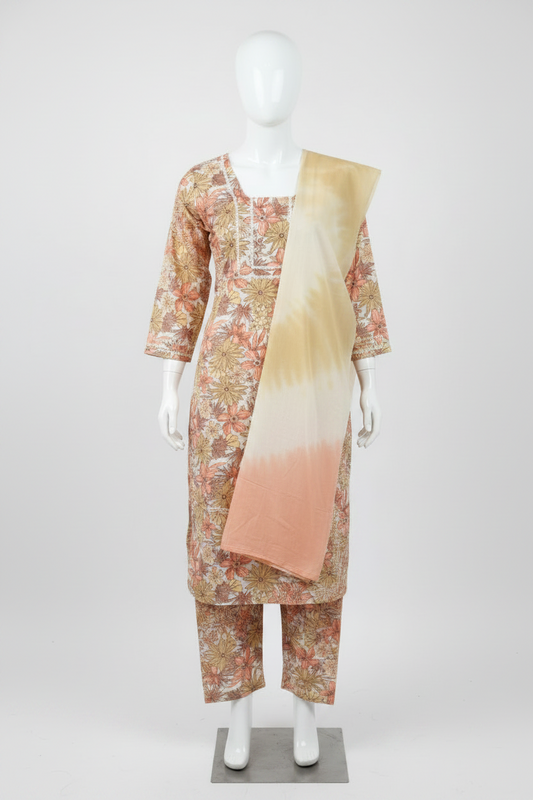 Cotton Printed Boutique Stitched Suit, Code: 223