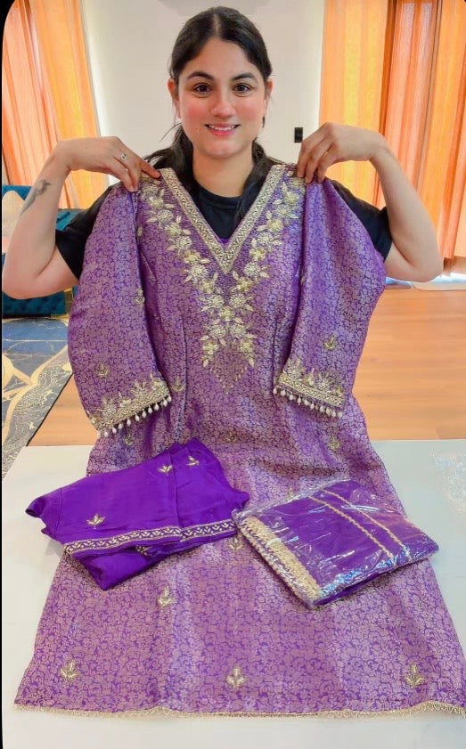 Party wear suit - ( Colour: Purple ) Code 927