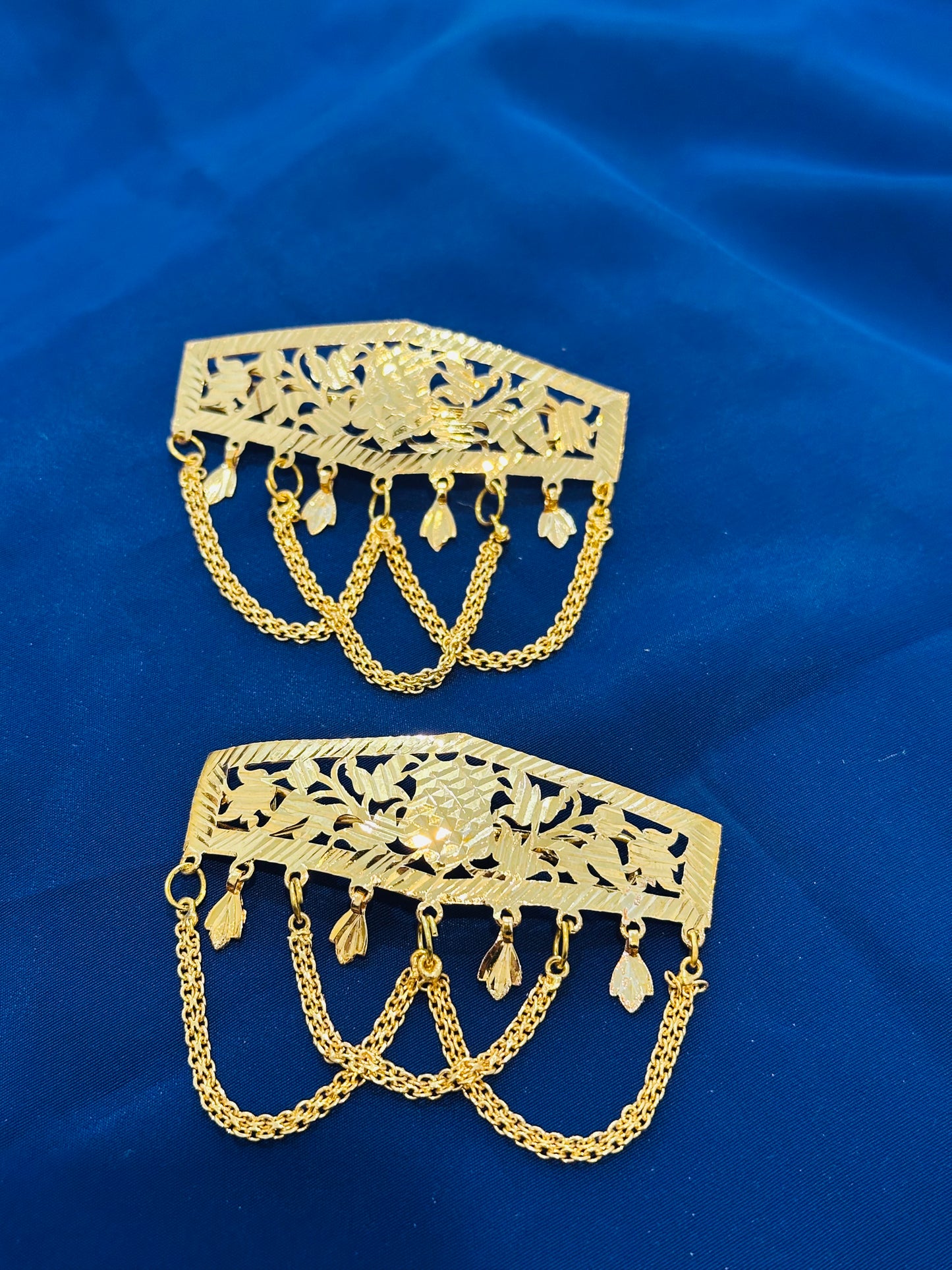 Gold plated hair clips - (Code:050)