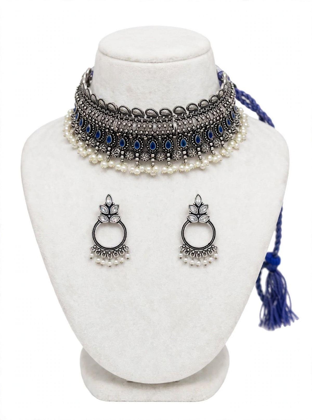 Oxidised Necklace set with earrings